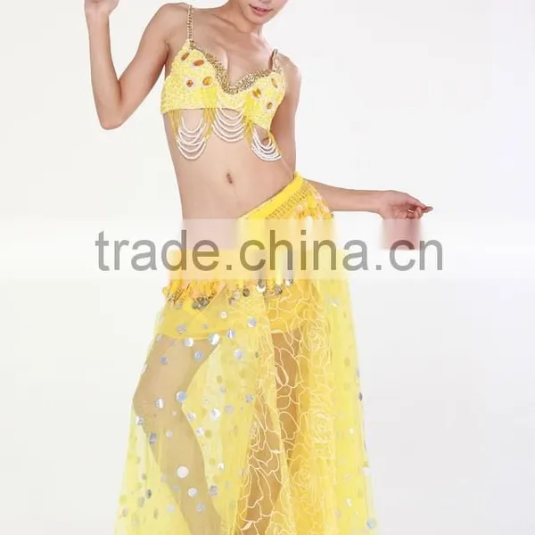 Wuchieal Belly Dance Bilateral Open Fork Skirt Cheap photo-5