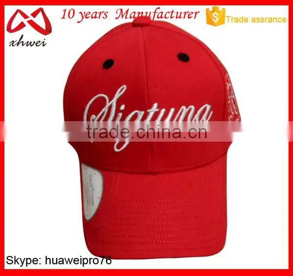 Red Cotton Chino Twill Fabric Golf Cap photo-4