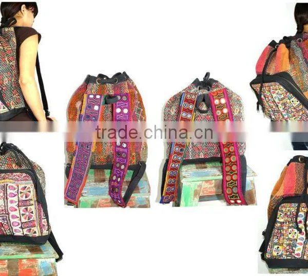 vintage banzara gypsy backpack school girls backpack tote bag