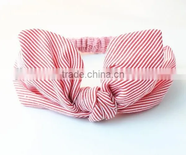 2016 New Premium Graceful Lovely Plain Rabbit Ear Bowknot Fabric Rabbit Headband for Babies photo-4