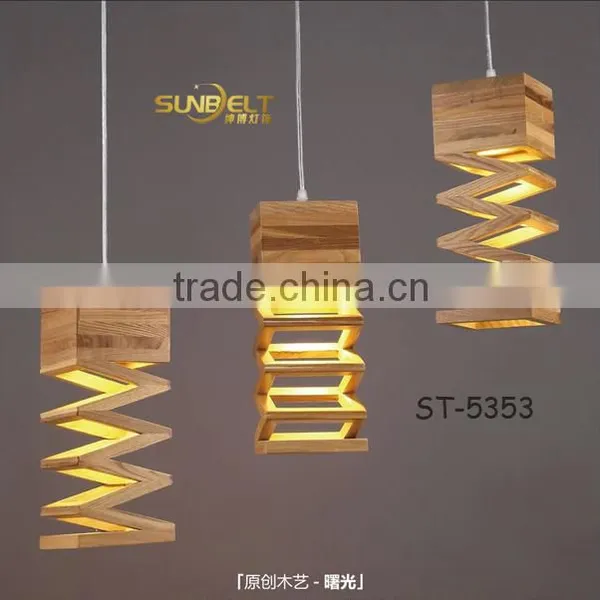 ST-5353 Sunbelt High-end Restaurant Lamp,wooden Hanging Lamp,wholesale Wooden Lamp Bases