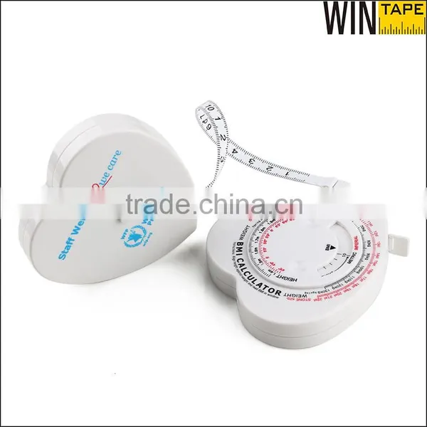 1.5meters Custom Logo Printed Water Proof Flexible Body Fitness Plastic Bmi Calculator Measuring Tape photo-3