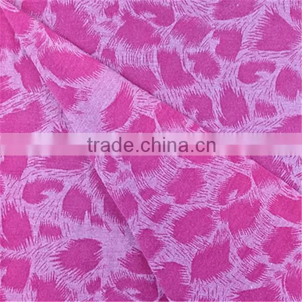 2015 Esse Textile Knitted T/R Fabric Leopard Burnout Fabric for Garment
