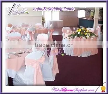 White Polyester Christmas Chair Covers, Cheap Banquet Chair Covers for Christmas Parties Decorations