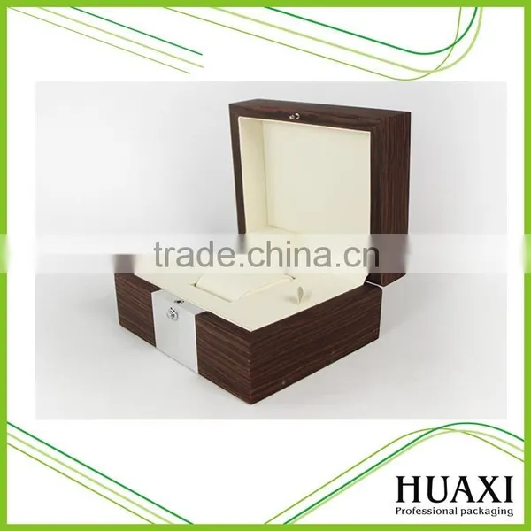 High Quality Wooden Grainy Paper Wood Watch Box photo-4