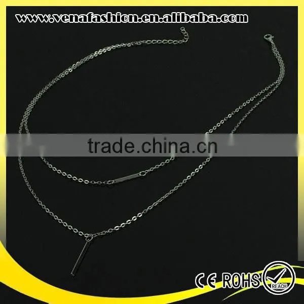 Cheap Double Layers Ebay Cheap Silver Necklace photo-2