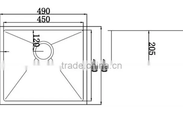 SUS304 Handmade Undermount Single Bowl Handmade Bar Sink Made in China photo-6