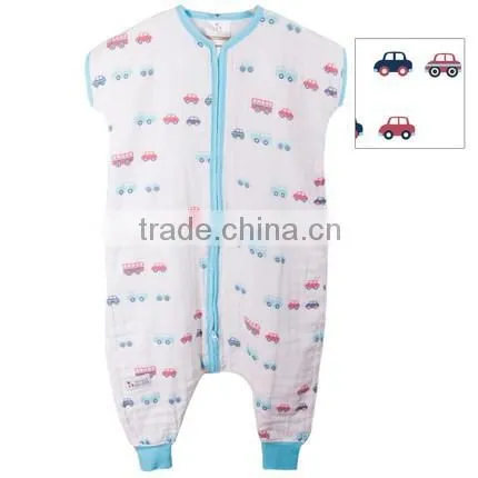 Wholesale100% Cotton Muslin Baby Sleeing Bag Anti-kicking Bag Spring and Summer photo-3
