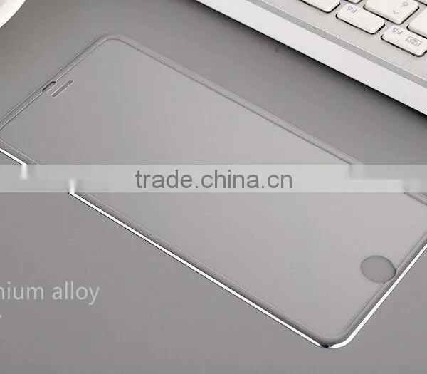 Popular Titanium Alloy Small Frame Tempered Glass Screen Protector for Iphone photo-5