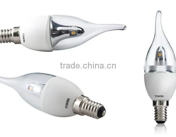 TIWIN 4W LED Candle 5700K Flame White Body With CE,RoHS&TUV Certification photo-2