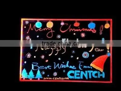 One side toughened glass Led Fluoresent writing board