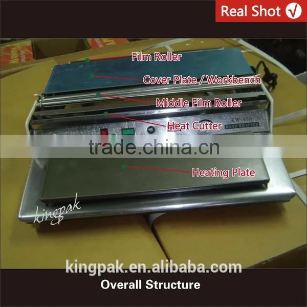 KW450 Small Food Tray Cling Film Wrapping Machine photo-3