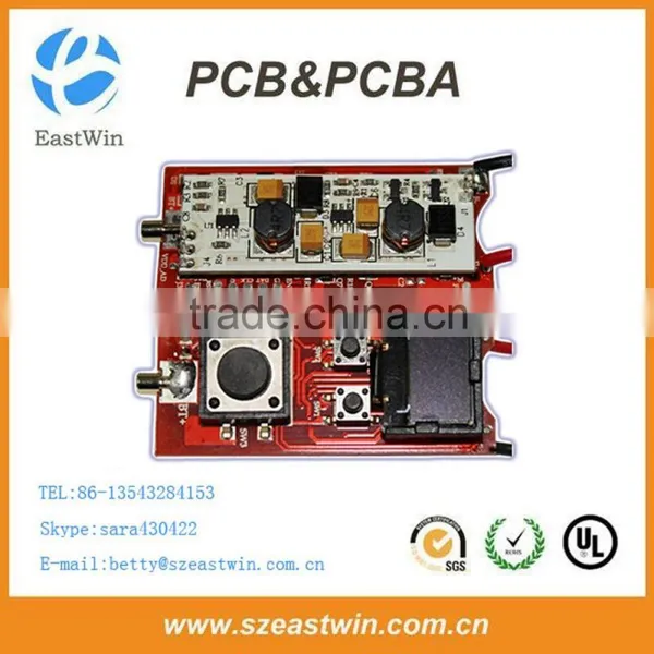SMT PCB Assembly, Red Solder Mask PCBA, Custom PCBA photo-6