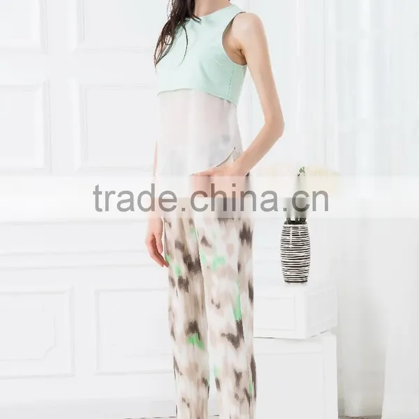 Cheap Price Woman Tops and Pants Colour Combination Suits Tank Tops With Pants Fashion Designs Suits Casual Wear photo-4