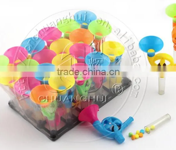 Plastic Trumpet Toy Candy With Bell Manufacture Factory photo-2