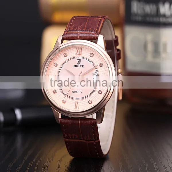 2016 New Product Quartz Mens Watches Real MOP Dial Genuine Leather Watches Hot Style Good Quality photo-4