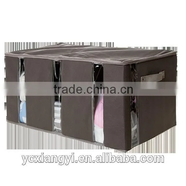Divided Multi-compartment Storage Box, See-Through Window Zipper Storage Box photo-3