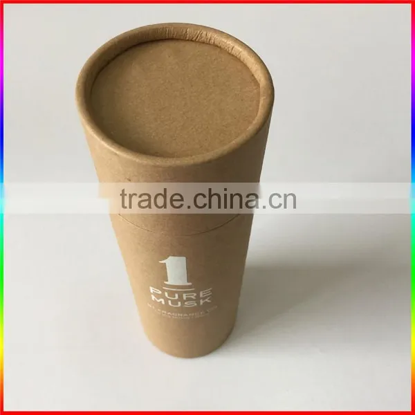 Kraft Paper Tube/cylindrical Paper Packaging With White Printing photo-2