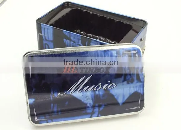 Metal Dome Lid Music Tin Boxes With House Shape photo-4