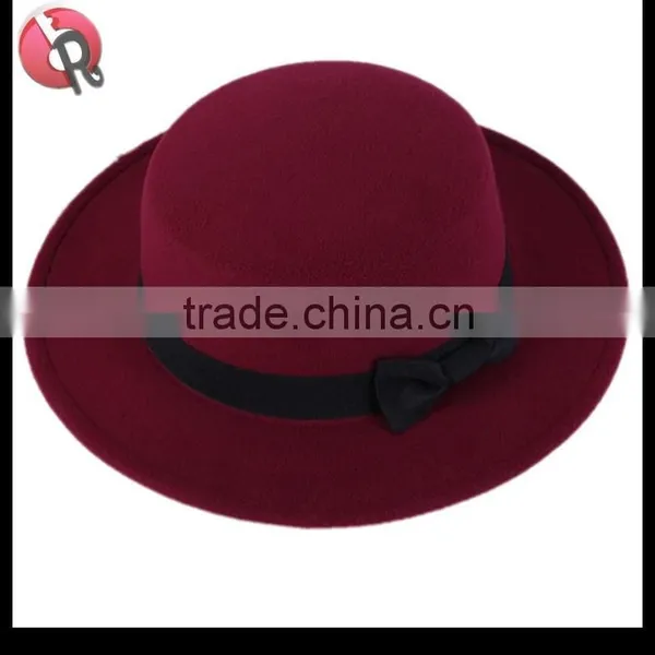 100% Wool Felt Boater Hat photo-5