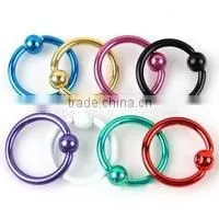 2014 Hot Sale Titanium Anodized BCR Piercing Jewelry Titanium Anodized