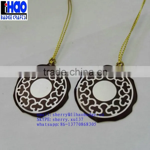 Metal Hang Tag ,epoxy Tag With Gold Bungee Cord photo-2