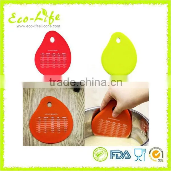 Pot Pan Bowl Cleaning Silicone Scraper, Cake Cream Spatula With Measuring Unit, Baking Tool photo-5