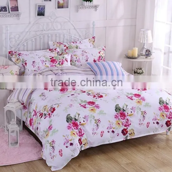 100% Polyester Fabric Brushed Frbric With Floral Printing for Bedsheet Home Textile photo-5