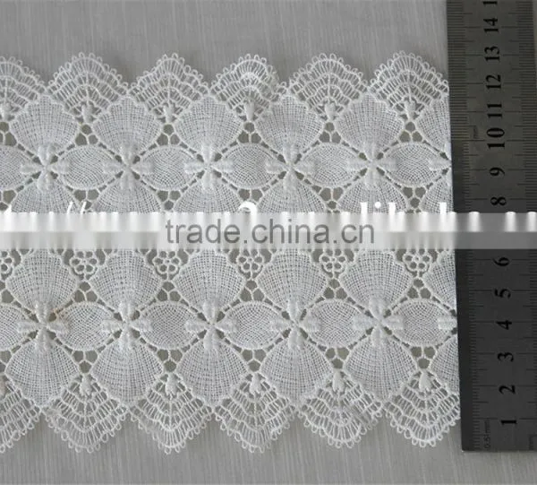Good Looking 13cm White Polyester Embroidery French Lace photo-2