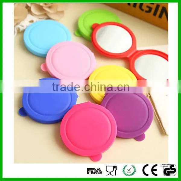 Hot Sale Candy Color Silicone Mirror Cheap Cosmetic Mirror photo-2