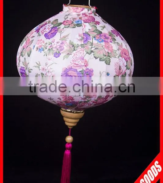 Latest Design High Quality Fabric Blue Round Lantern Wholesale photo-6