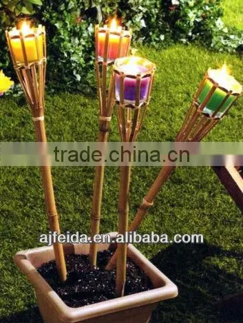 color bamboo torch