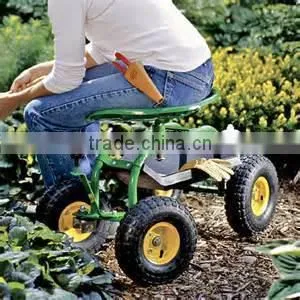 Garden Cart With Steel Seat,garden Tool Cart, Seat Cart, Moving Cart photo-2