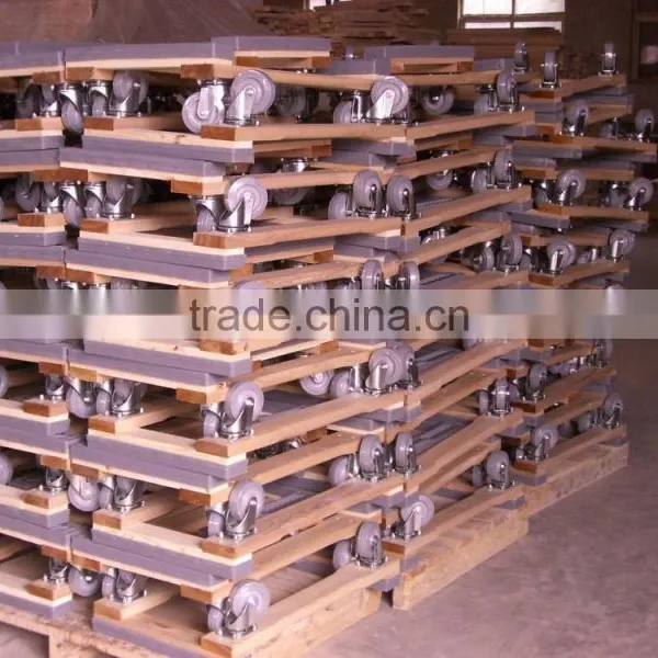 Powder Coating Steel Panel Carts With 3 Uprights With 5" Coslon Swivel Castors photo-5