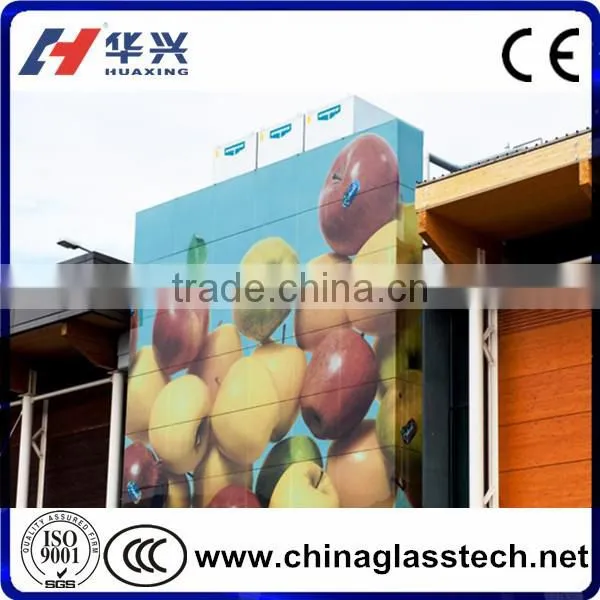 Construction Decorative Customized Pattern Design Tempered Painting Glass