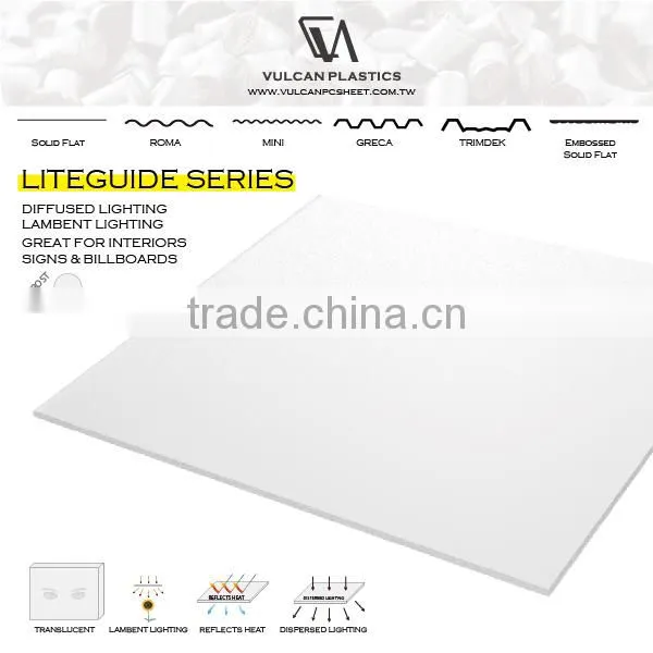 Polycarbonate Signboard (Polycarbonate LiteGuide Solid Flat Sheet)