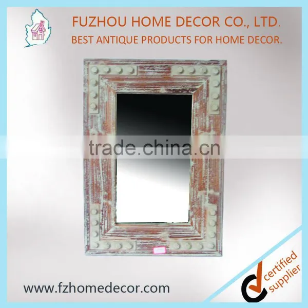 Antique Distressing Mirror With Wooden Frame photo-2