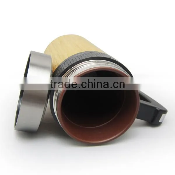 2017 Custom Coffee Mug, Accept Laser Engraving Logo Bamboo Mug Wood Travel Bottle photo-5