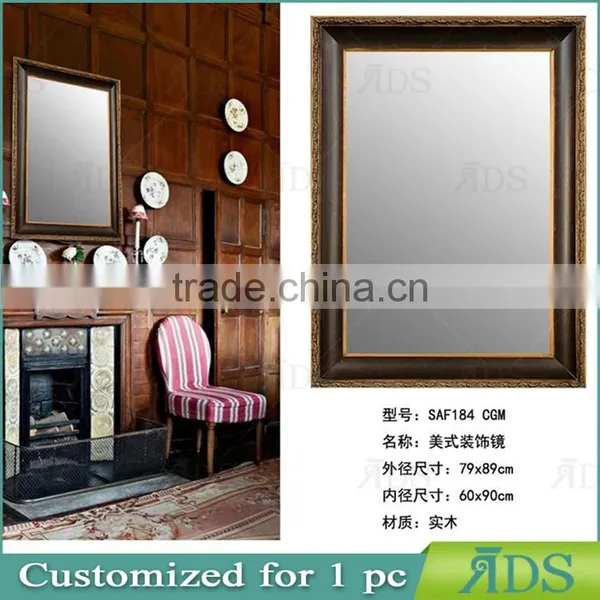 Hand Paint Finish Decorative Solid Wood Carving Mirror Frame photo-6