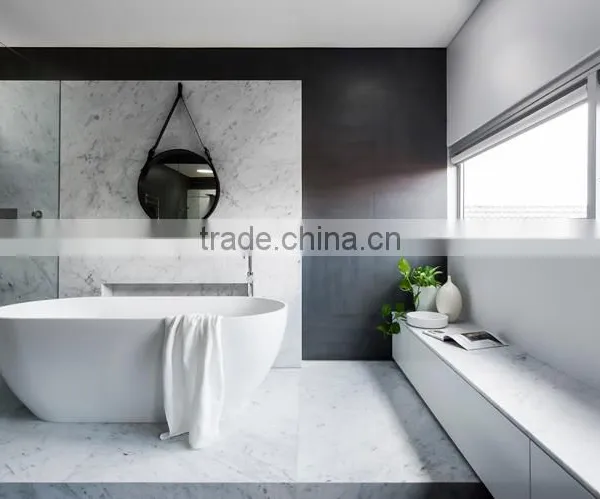 Exceptional Quality Modern Home Design Natural Stone White Marble Tiles in China photo-2