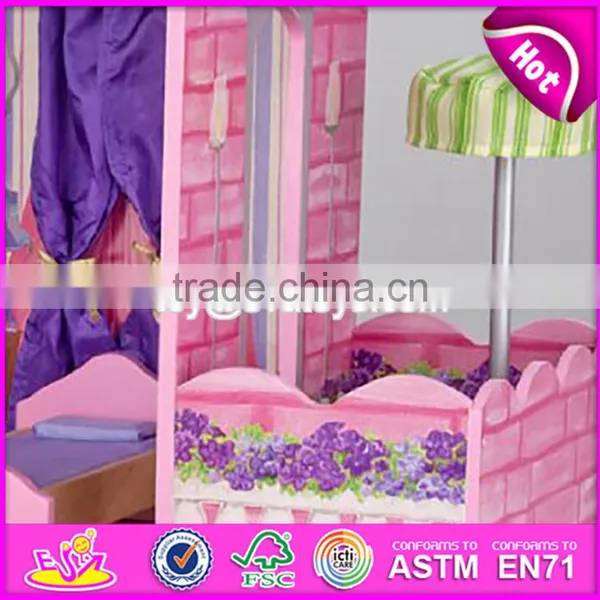 New Design 16 Pieces of Furniture Elegant Dollhouse Suite Wooden 18 Inch Doll House for Children W06A232 photo-4