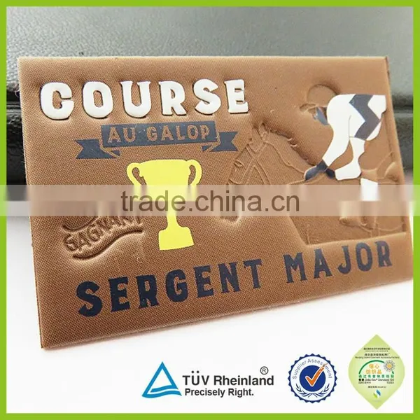 2015 Hot Selling Printing Custom Raise Logo Tpu Leather Repair Patches photo-3
