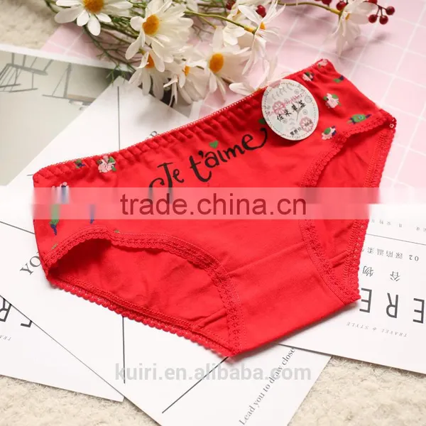 Cute Girl Cotton Briefs Underwear Custom Sexy Ladies Underwear Cotton Panties c7 photo-4