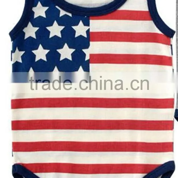 2016 Baby Clothes Romper July 4th New Fashion Design Baby Jumpsuits & Bodysuits Plain Cotton Manufacturer Guangzhou photo-2