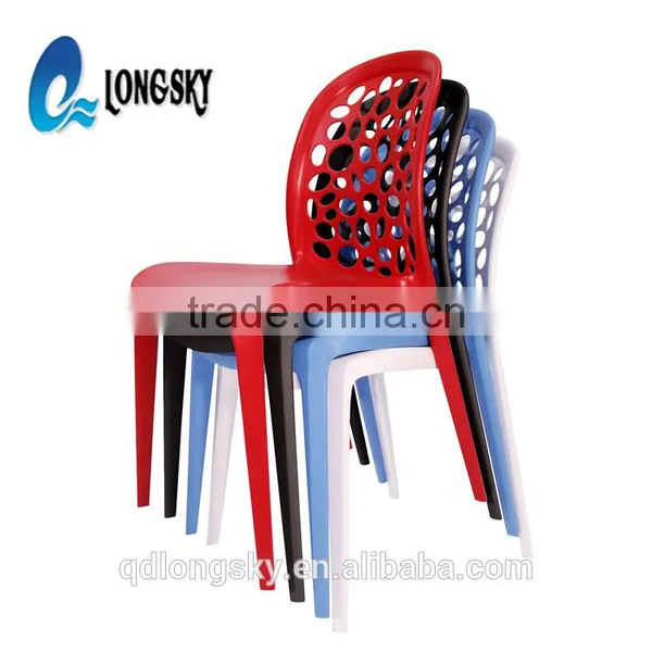 LS-4031A Wholesale Leisure Design Outdoor Furniture Stackable Full Plastic Cheap Used Colorful Garden Chairs for Hot Sale photo-5