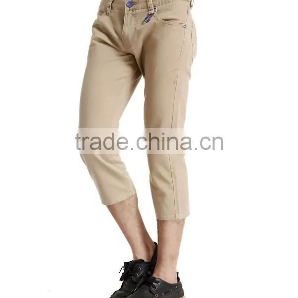 Wholesale Cheap New Style Hot Sale OEM Service Men Khaki Capri Jogger Pants photo-2