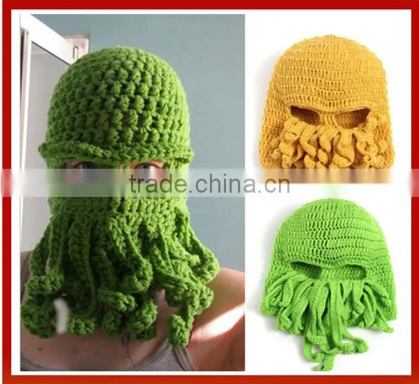 New Decorated Halloween Octopus Hats, Halloween 2015 Green Decorated Halloween Octopus Hats,Green Santa Hats photo-2