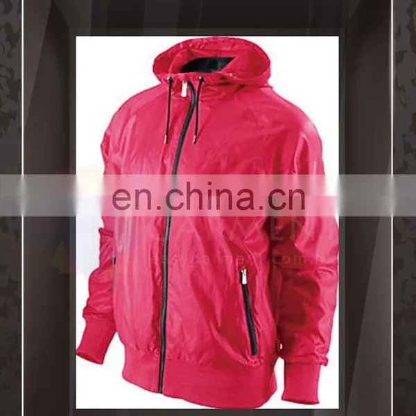 OEM Design Hot Sales Outdoor Waterproof Zip Red Logo Printing Couple Wind Windbreaker