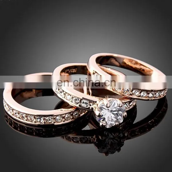 Size 5.5-9 Fashion Wedding White Zircon Jewelry New Ring Set photo-3