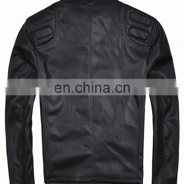 2017 Winter Handsome Quilted Leather Motorcycle Jacket Men photo-3